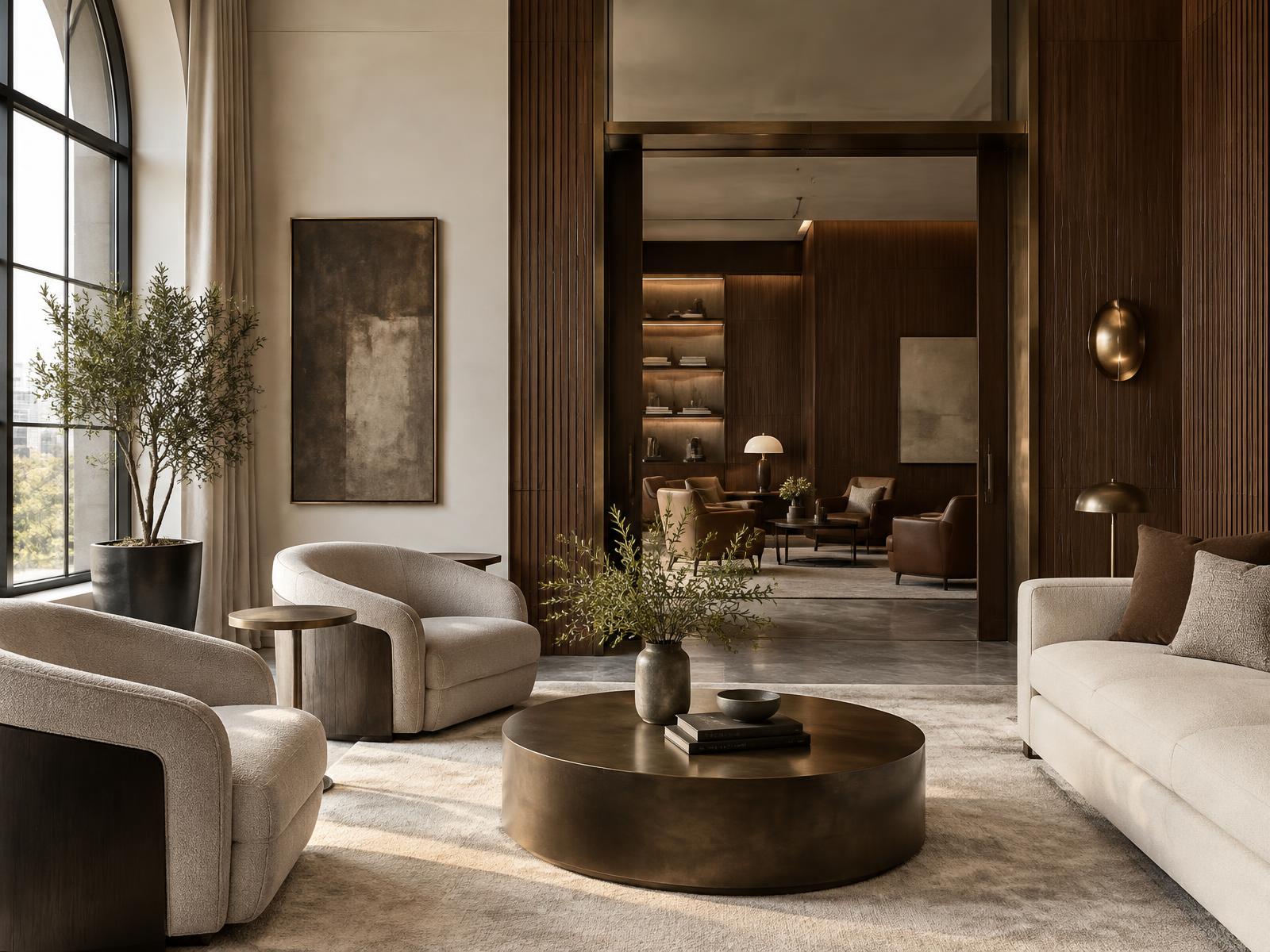 Interior with considered materials and spatial design