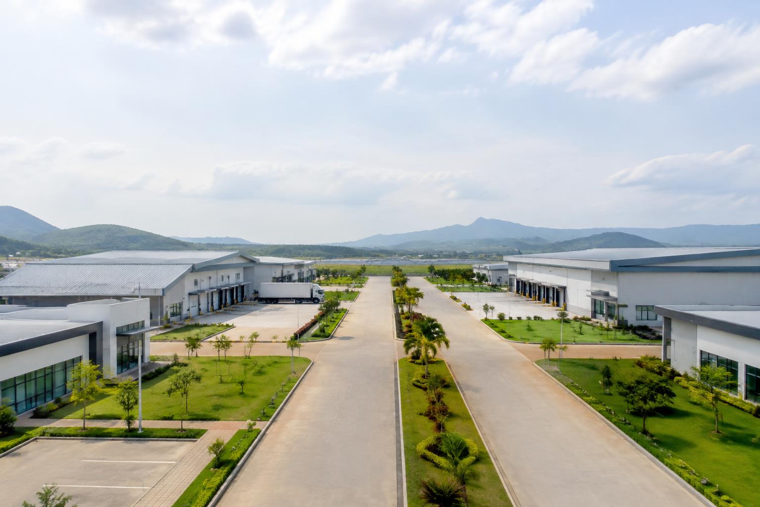 Industrial manufacturing and logistics environment