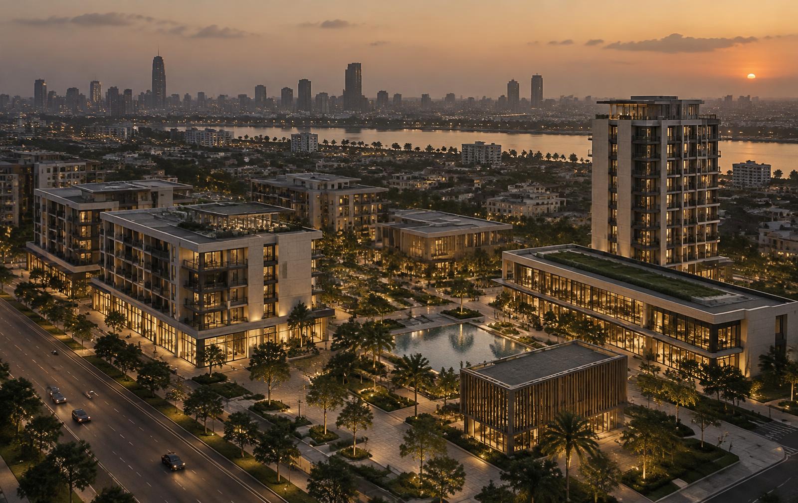 District-scale development masterplan
